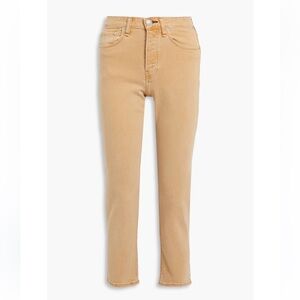 NWT RAG & BONE Maya cropped high-rise slim-leg jeans sand color - 23